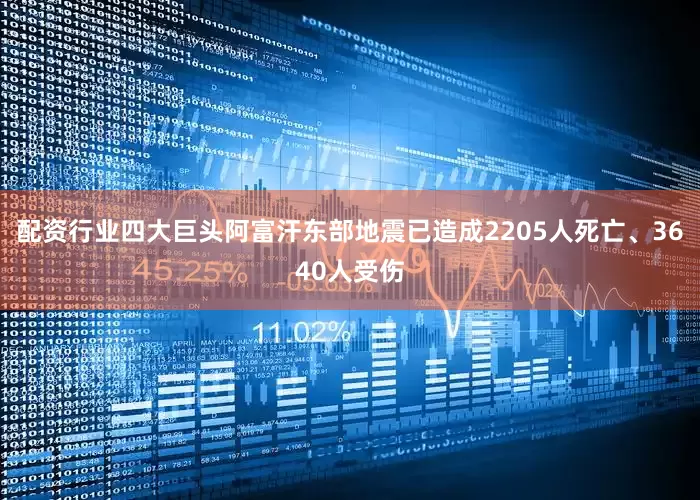 配资行业四大巨头阿富汗东部地震已造成2205人死亡、3640人受伤